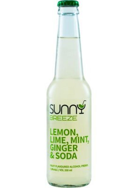 Товар: Напиток слабоалкогольный газированный Сани Бриз Лимон, Лайм, Мята, Имбирь 0,33л, 69,9₽